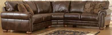 STATIONARY LEATHER SECTIONALS 21300 DURABLEND ANTIQUE -55-56 Sectional -55 LAF