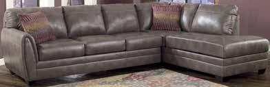STATIONARY BENCHCRAFT LEATHER SECTIONALS 90702 SARAI DURABLEND GRAY -17-66 Sectional -16 LAF Corner
