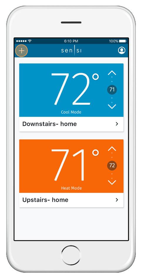 NOTES Accessing your sensi thermostat from other devices When you log into your Sensi account with your email address and password, the app or web page will be able to control all the thermostats