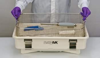 5. Place the wire basket containing the instruments inside Flash Pak.