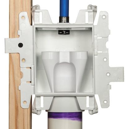 5GPM) No additional bracing or supports required for inlet supply Piping connects directly to box Secondary drainage