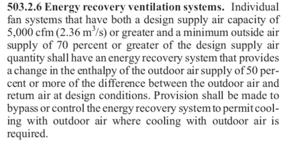 ASHRAE 90.1-2007 Energy Standard for Buildings Exhaust air energy recovery (6.3.