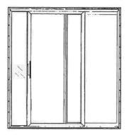 Sliding Glass Doors Thermal Pane PVC Vinyl Frame Optional Lowe / Argon Part# Actual Size 927276-ox * 71 ½ x 75 ½