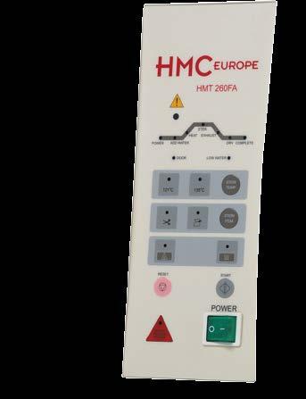 HMT Type MB Super Deluxe Tabletop Autoclave B-series, volume of 24 L 7 programs, fully automated Packaged: 121 C - 30 min; 134 C - 15 min Unpackaged: 121 C - 15 min; 134 C - 4 min Additional