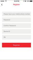 . Register Registering an account enables you to link the alarm system to your smartphone. Enter login interface Tap E APP, choose [GPRS], and then the login interface appears.