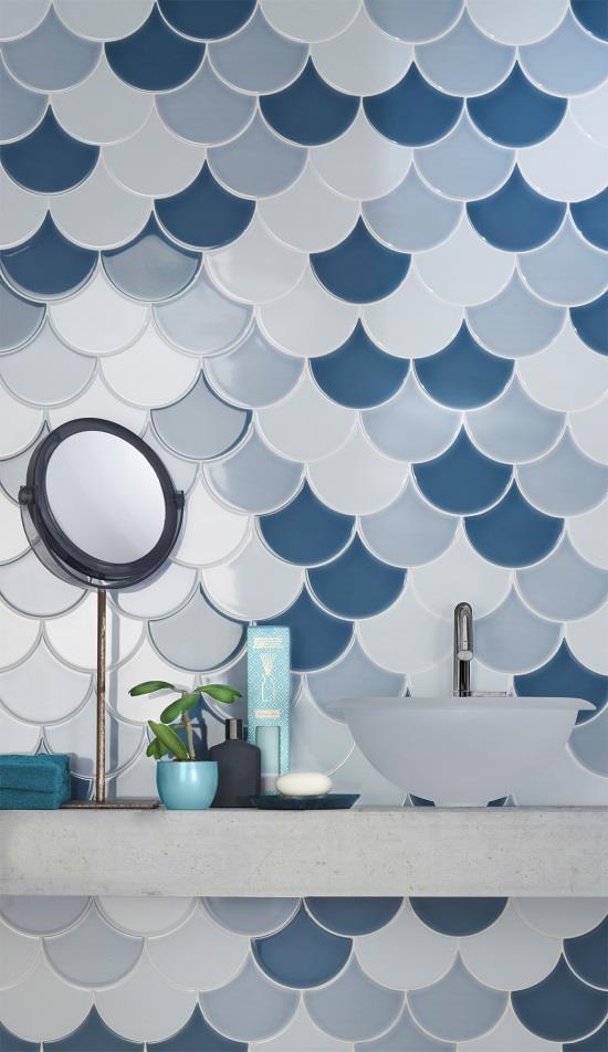 SCALES - A funny way to dress up walls Inspired by the skin that covers the mythical carp, symbol of happiness, prosperity and perseverance, the Scales