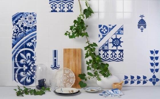 We return to the past, through an Arab-inspired tile technique, to the popular art rescued from the Delft