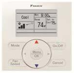 Indoor units are provided with a wireless controller as standard or can be utilized with the new optional Daikin ENVi controller for smart comfort available April 2013 (more