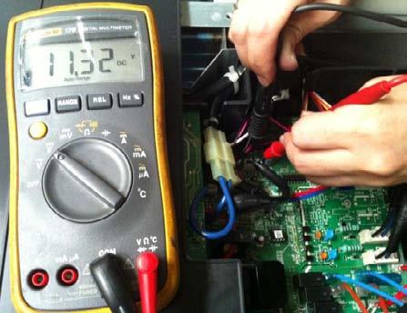 Use a multimeter to test the DC voltage