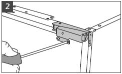 2) With the door closed, remove the screws on the outside of the hinges. o You should start with the top hinge first.