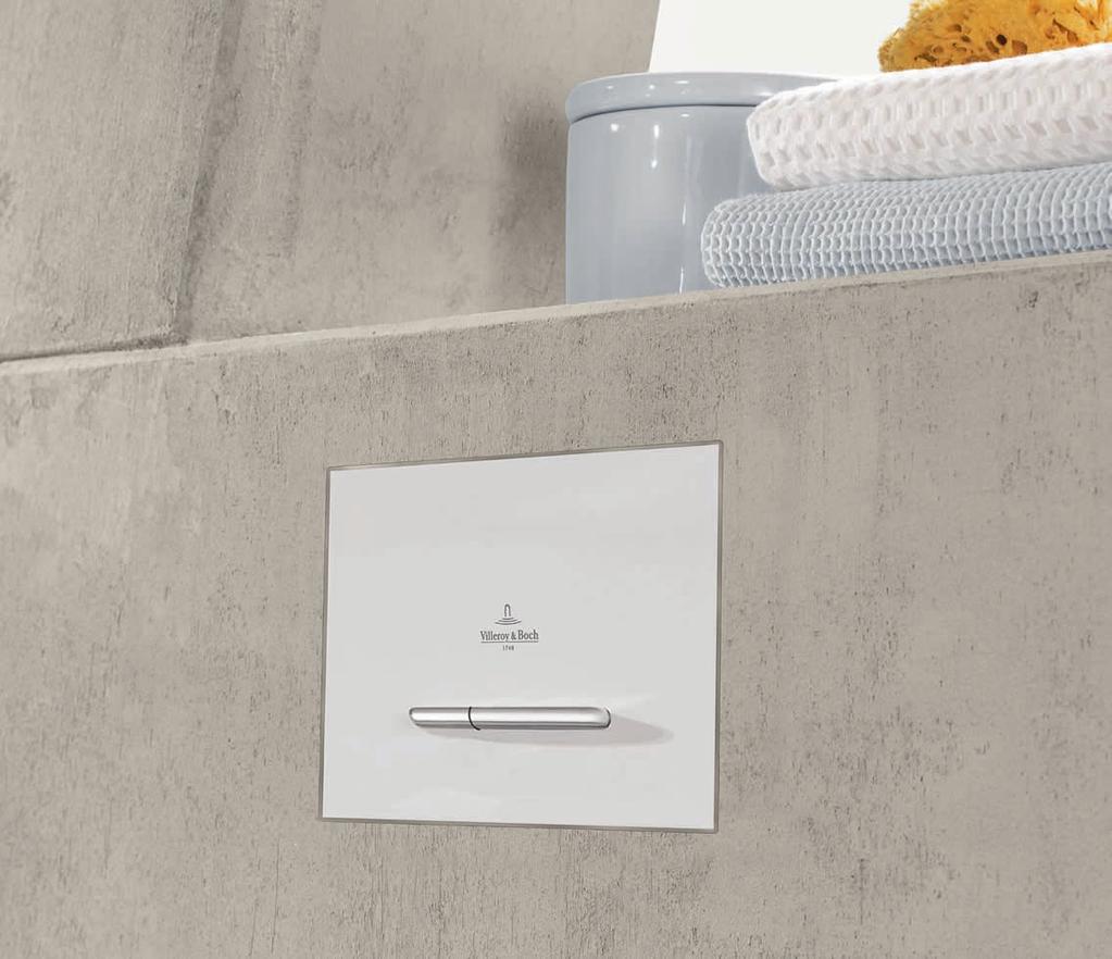 The perfect complement to Villeroy&Boch s ceramic toilets, the ViConnect line now includes the elegant flush plates M300/E300.