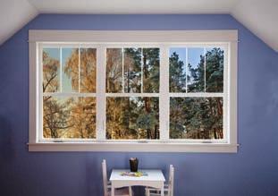 picture below) Picture Window over Awning Window Casement window with optional center bar gives