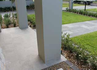 Custom built automatic gates Coved texture on concrete