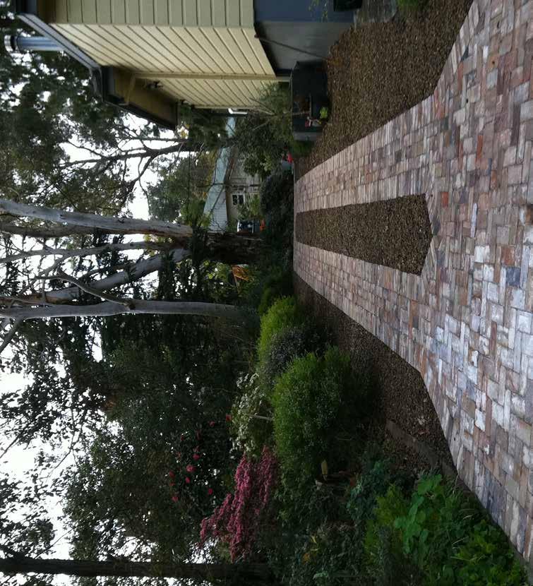 Recycled Brick Driveway in-filled