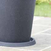 Decorative Saucers Provides elevation and plinth effect for square Piazza Planters Protects surfaces from natural plant drainage