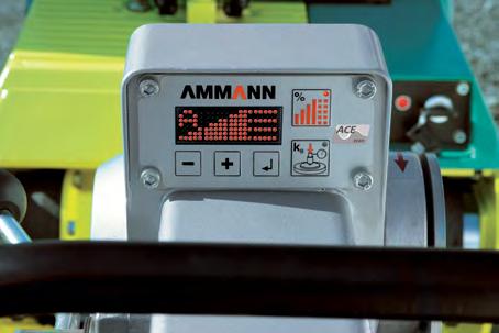 As in the manual mode, graphic information on the degree of compaction is continuously displayed, enabling the operator to respond accordingly.