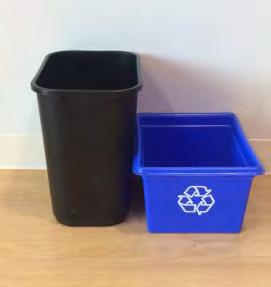2. Residence Rooms 1. Keep or add small garbage bin. No bags shall be provided or used in these bins as they discourage sorting. 2. Keep or add recycling bin. 3. An 8.