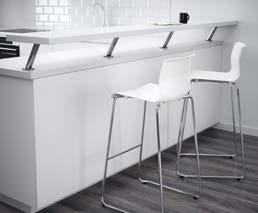 808.28 $39 L98". 302.808.29 $44 EKBACKEN countertop, double-sided, white with white edge, D25⅝". L74". 002.913.39 $79 L98". 602.913.41 $99 EKBACKEN countertop, white marble effect, D25⅝". L74". 403.