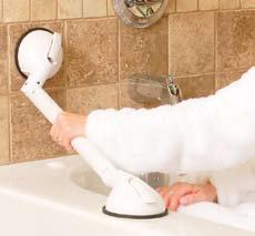 Bath afety Bath Rails/Grab Bars and Bath hower Heads Bridge edical Pivot Grip Telescoping Portable Grab Bars Patent-pending pivoting ends with an adjustable length handle allow for flexible