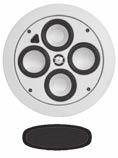 AccuFit CRS In-Ceiling AccuFit Ultra Slim Three Two 3" Custom Aluminum Woofers Two 3" Custom Aluminum Dome Midrange Drivers ¾" Aluminum Tweeter Shallow-Depth, Ported, Magnetically