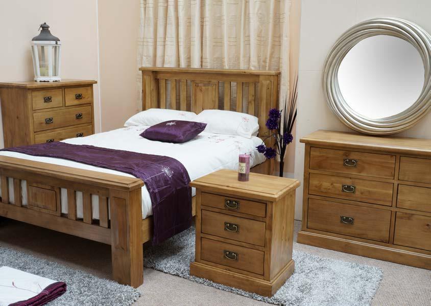 QUEENSLAND Queensland Collection Manufactured from New Zealand pine and finished in an antique oak color the Queensland range features 40mm tops on all units while the bed posts measure an impressive