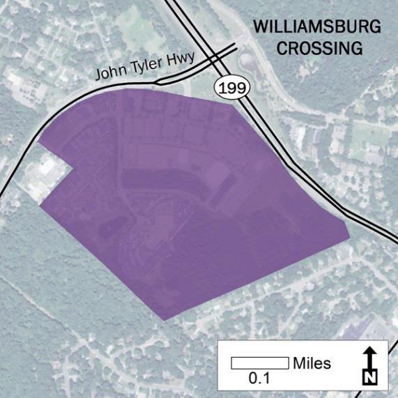 34 Urban Development Areas James City County UDA Needs Profile: Williamsburg Crossing James City County has designated 11 UDAs within its boundaries, and the Williamsburg Crossing Mixed Use area is