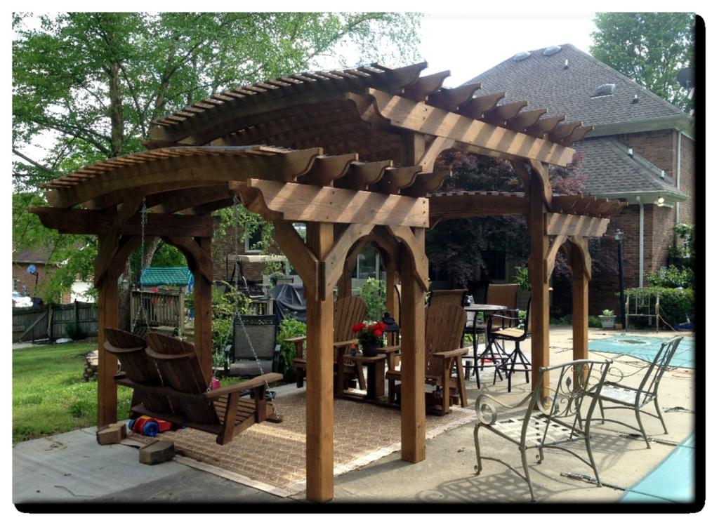 8 x10 The pergola was delivered and setup in a timely manner. Nelson spent his time ensuring the setup was just as we asked.