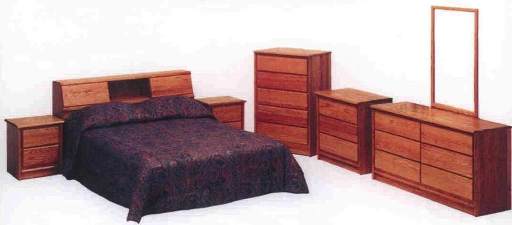 LIFESTYLE COLLECTION 112-84 TWO DRAWER NIGHTSTAND 18 20 22 112-225 Q PLATFORM BED 82L 62 16 112-219 Q BOOKCASE HEADBOARD 12 62 39