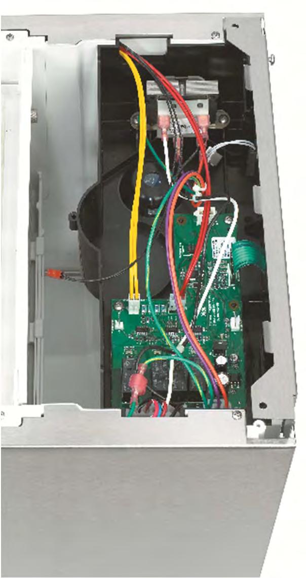 Service - Remove Cabinet Drain reservoir Disconnect water, power and drain Remove door Remove back panel Thermistor Connection