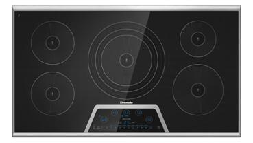 Industry exclusive triple zone accommodates multiple size pans with 3 diameter sizes CIT365KBB Frameless SPECIFICATIONS Total Number of Cooktop 5 Elements Product Width 37" Product Depth 21 1 /4"