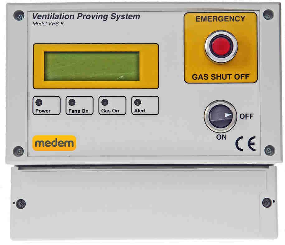 System description Gas pressure proving and ventilation interlock system The VPS-K system comprises of a mains powered main control panel, and must be used in conjuction with either current monitor