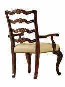 Page 17 LADDER BACK ARM CHAIR 9400-27 W26 5/8 D26 H38 1/2 in. W68 D66 H98 cm. Seat height 18 1/2 in. (47 cm.) Arm height 24 1/2 in. (62 cm.) Upholstered seat in any fabric or leather.