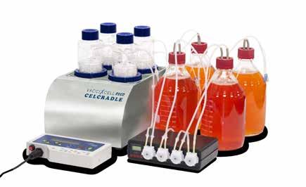 37 CELCRADLE TM BATCH SYSTEM Useful for batch and semi-batch operation where process components are easily traceable. Bottle cap is integrated with 0.