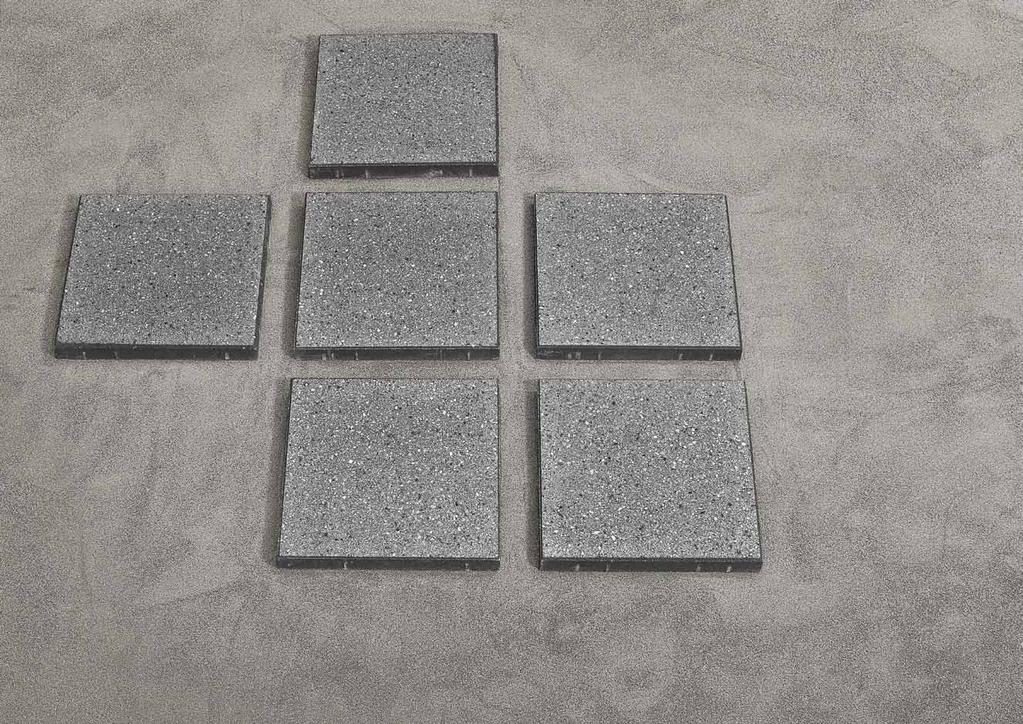 8 PaveWare 9 Palermo Create a modern terrazzo looking outdoor area with the Palermo paver. The large format makes it more economical to lay than smaller sizes.