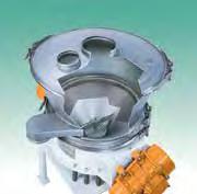 The circular shape with quick-disconnect housing requires only one air inlet and outlet, and is inherently rigid, allowing materials of construction to be down-gauged, vibratory motors to be