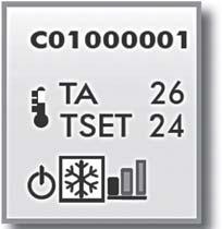The user can then check the operating status of each individual unit, read the room temperature, the coil