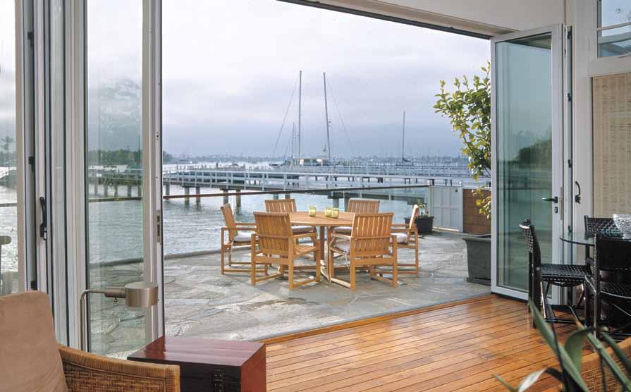 Folding doors can be designed to fold in, out, or operated as center pivoting. Go Big!