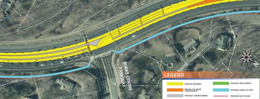 Burke Centre Parkway Intersection Options Continuous Green-T (CGT) Improved safety and increased southbound Fairfax