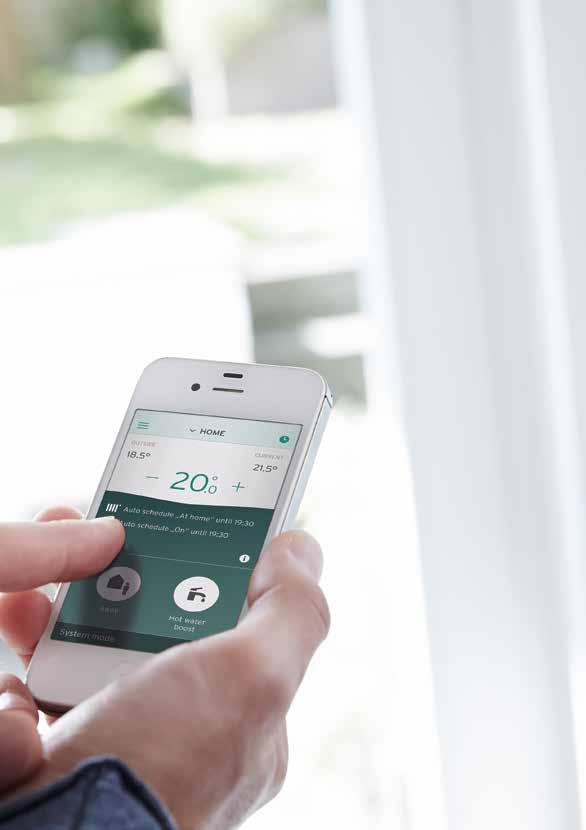 optimum efficiency. The Vaillant vsmart app allows you to take total control of your heating and hot water anytime, anywhere, from your smartphone or tablet.
