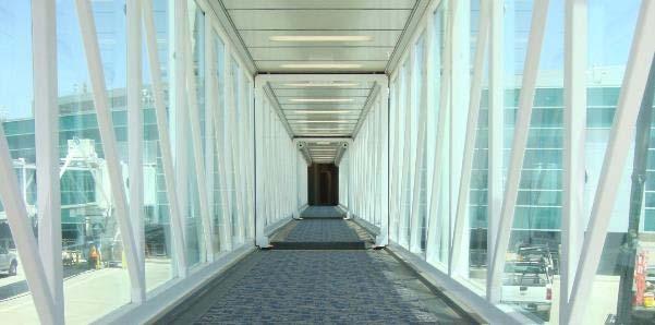 AIRCRAFT LOADING WALKWAYS PAGE 10 Figure 5 Glass Boarding Bridge [ThyssenKrupp, 2012b] In correspondence to the NFPA 415 Technical Committee, FMC (now JBTAerotech/Jetway ) indicated that they