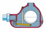 With no water in the drain the valve is closed - no air loss. (1) Patented valve mechanism: finely calibrated design, long term reliability.