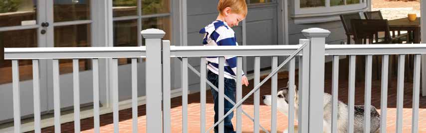 Customize: Add safety and accessibility to your railing project with our vinyl rail gate kit.