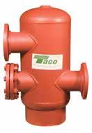 Tangential ASME Air Separators Taco Tangential Air Separators are applied in commercial, institutional and industrial applications for the removal of free air in water or water/glycol systems.