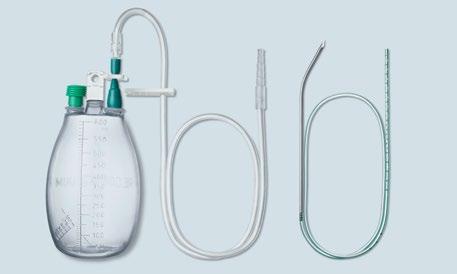 High-vacuum Redon Sets The Redon Sets for post-operative wound drainage consist of a Redon bottle, a connecting tube, a Redon drain and a singleuse needle.