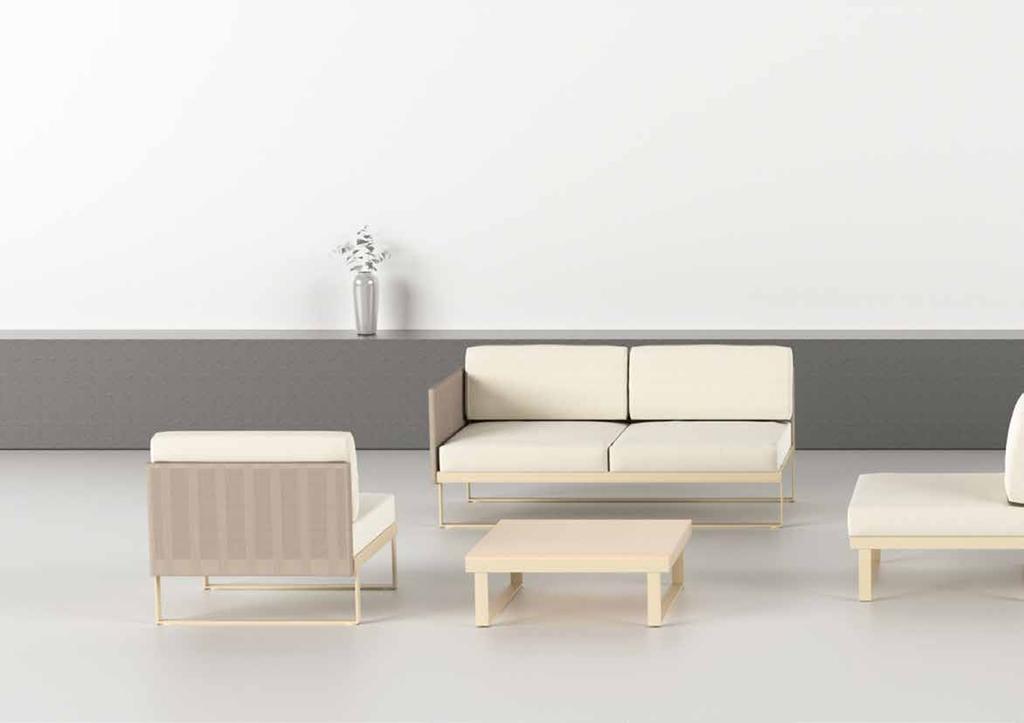 Suave collection offers simple clean lines design with its tiny sledge legs.