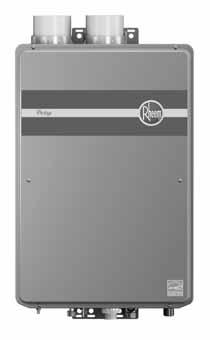 Tankless Water Heater-Mid Efficiency Tankless Series Rheem Prestige RTGH is a series of high-efficiency condensing tankless gas water heaters designed for continuous hot water Efficiency Up to.