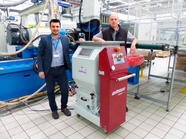 Recycling New JUNIOR 3 Compact granulator shows an impressive performance The French MIHB company, being a widely-known high-quality molder in the automotive field, executed industrial test series