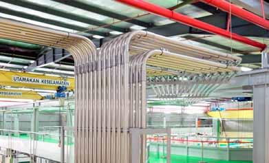 And prior to the start-up of the new Seremban factory in 2015, a second central conveying system was successfully installed, serving 18 injection molding machines with a total material throughput of