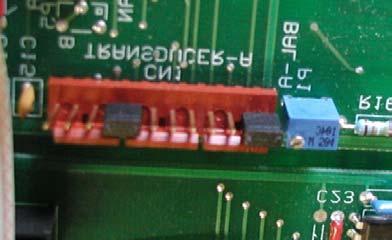 If the Gas Module to be removed from service is on the bottom of the circuit board (labeled Transducer-B on the circuit board), jumper connectors must be attached to the 1 st & 2 nd and to the 8 th &