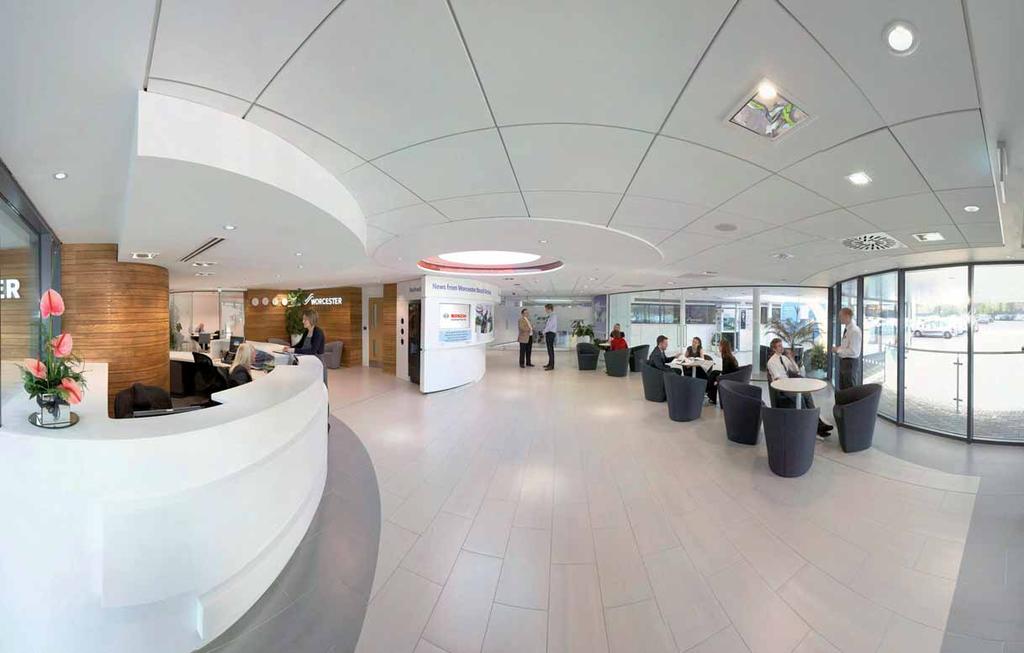 The reception and main entrance at our Worcester headquarters At Worcester we recognise the vital role you play in the specification and installation of energy efficient appliances in homes across